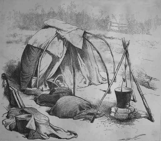 A Gipsy&rsquo;s home for man, wife,  and six children, Hackney
Wick