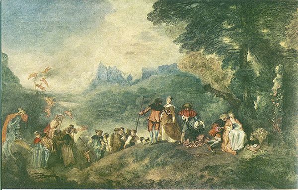 L'Embarquement pour l'&Icirc;le de Cyth&egrave;re. Watteau.