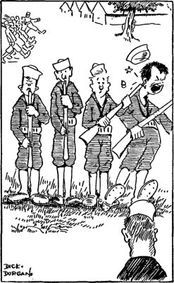 "I wasn't so very wrong&mdash;just the slight difference
between port and present arms"