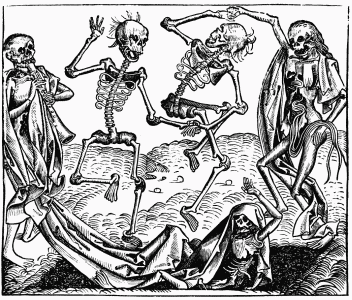 FIG. 11.&mdash;The Dancing Deaths. From Schedel's 