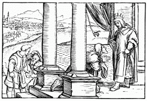 FIG. 54.&mdash;Nathan Rebuking David. From Holbein's 