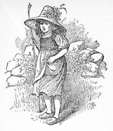 Betty always wore a brown frock, a big brown hat, and,
being out in the sun a great deal, her face was as brown as a
berry.&mdash;Page 135.