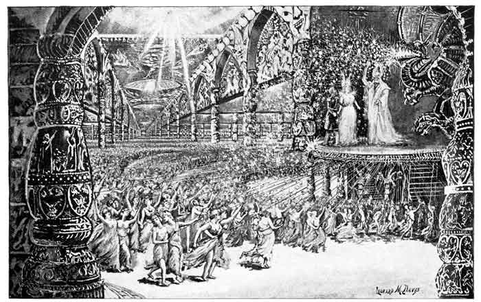 AS I GAZED, LO! A SHOWER OF BLAZING JEWELS ISSUED FROM
THE MOUTH OF THE HEHORRENT.