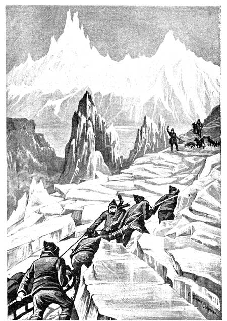 WE SLOWLY DRAGGED OURSELVES ACROSS THE RANGE OF ICY
PEAKS.