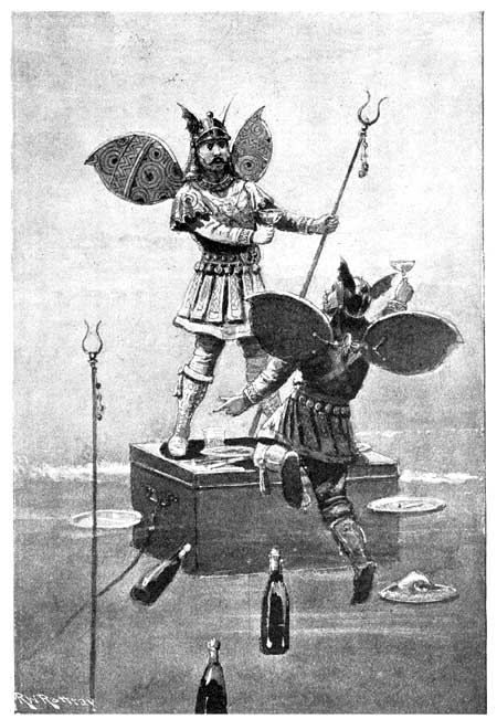 I MOUNTED THE TRUNK AND PROPOSED THE HEALTH OF HER
MAJESTY, LYONE, QUEEN OF ATVATABAR.