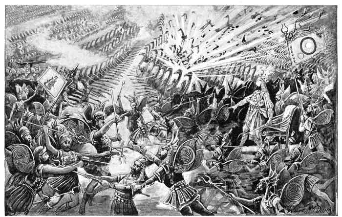 AT THIS JUNCTURE, A SHELL OF TERRORITE EXPLODED AMONG
THE FOE WITH THRILLING EFFECT, DESTROYING AT LEAST TWO HUNDRED
BOCKHOCKIDS.