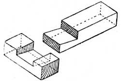 Fig. 41.&mdash;Tee Halving Joint.