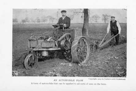 AN AUTOMOBILE PLOW
A form of automobile that can be applied to all sorts of uses on the farm.