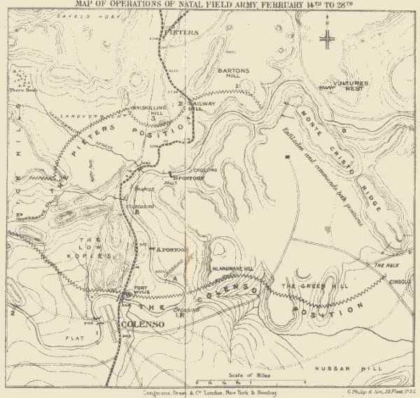 Map of the Operations of the Natal Field Army
February 14th to 28th.