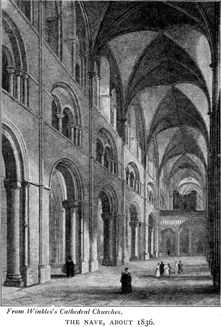 THE NAVE, ABOUT 1836. From Winkles's Cathedral
Churches.