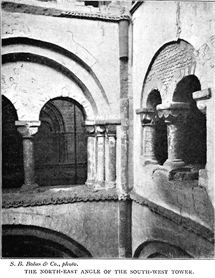 THE NORTH-EAST ANGLE OF THE SOUTH-WEST TOWER. S.B.
Bolas & Co., photo.