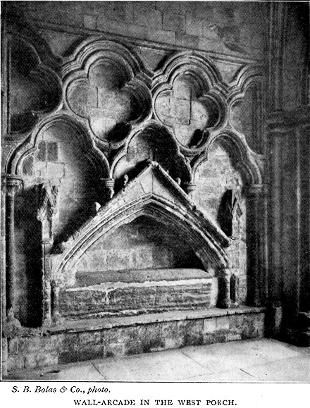 WALL-ARCADE IN THE WEST PORCH. S.B. Bolas & Co.,
photo.