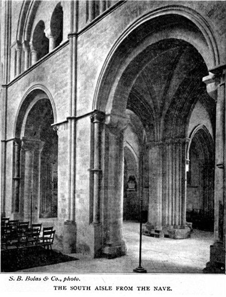THE SOUTH AISLE FROM THE NAVE. S.B. Bolas & Co.
photo.