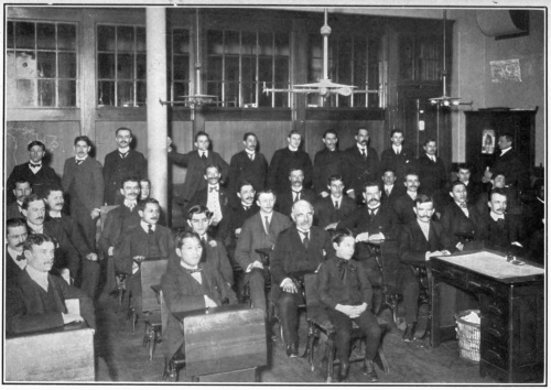 IN AN EVENING SCHOOL. NEW YORK.

American, Armenian, Austrian, Bohemian, Cuban, Dane, Dutch, Finlander,
French, German, Greek, Hungarian, Irish, Italian, Japanese, Mexican,
Negro, Norwegian, Pole, Roumanian, Russian, Scotch, Slovak, Spanish,
Swede, Swiss. Can you tell them apart?