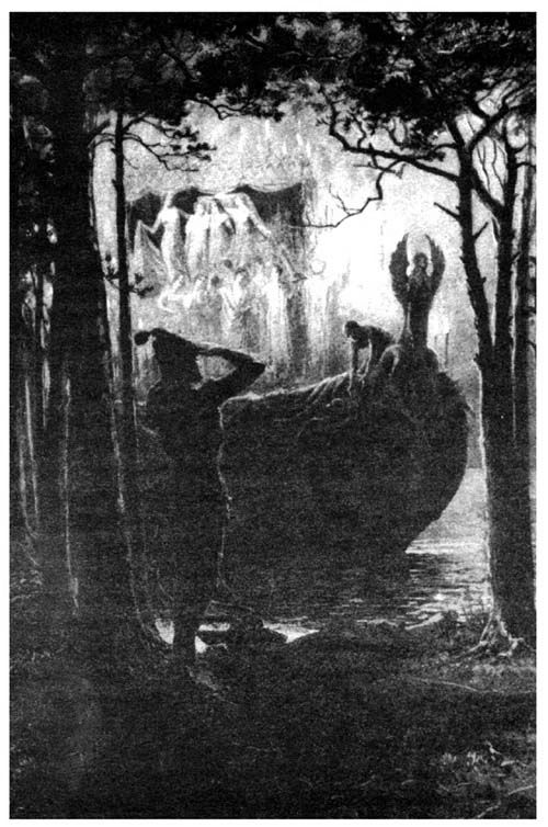 Came forth twelve fair damsels, and saluted King Arthur by his name.