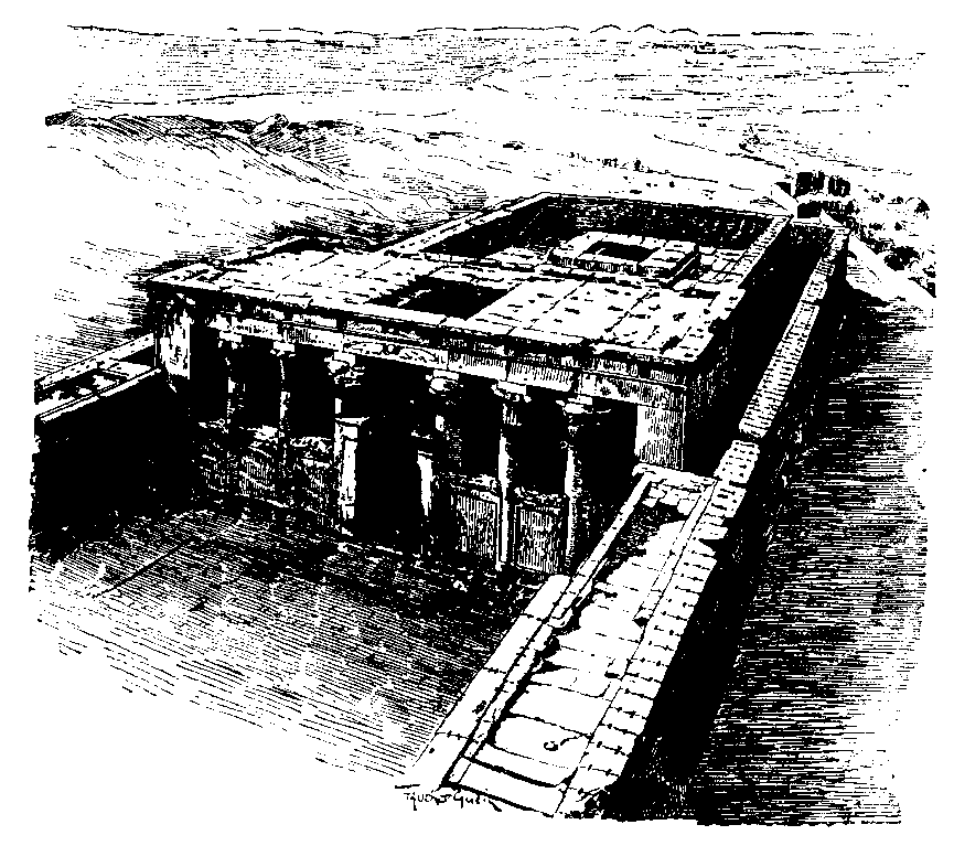 Fig 82.--The pronaos of Edf�, as seen from the top of
the eastern pylon. 