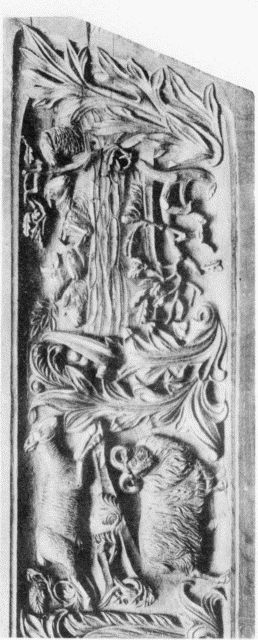 VI—Portion
of a Carved Oak Panel—The Sheepfold.